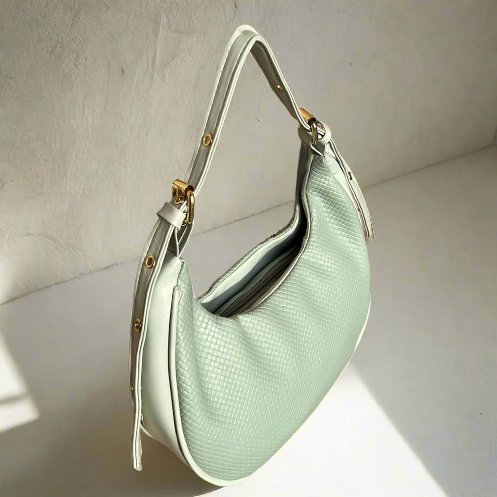 Duchess Textured Hobo Bag “Baby Blue”