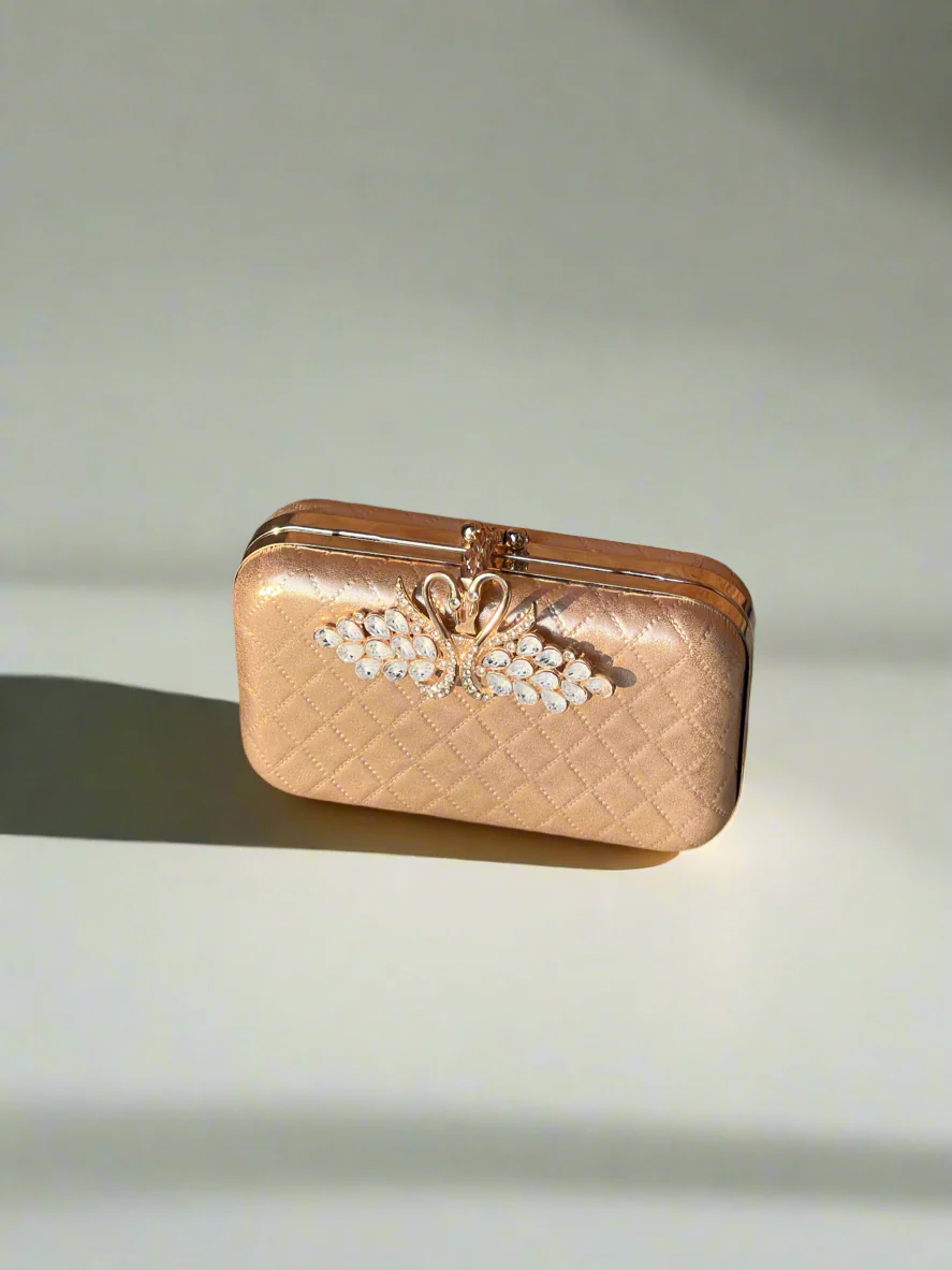 Quilted Peacock Clutch