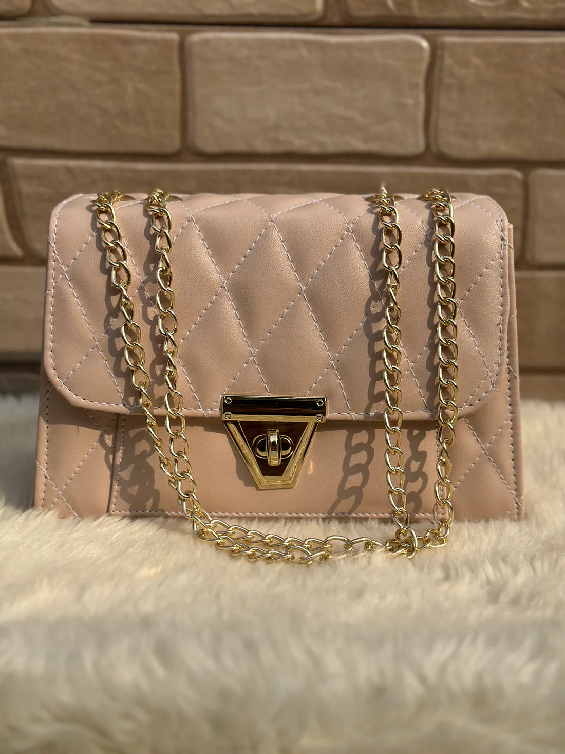 Crossbody Chain Bag “Tea Pink”