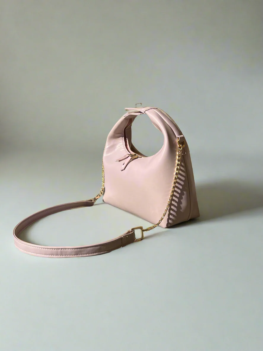 Vienna Top Handle Hobo Bag “Pastel Pink”