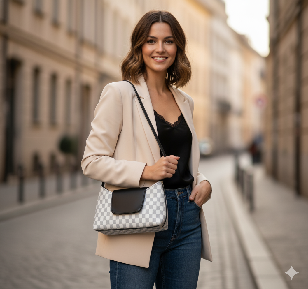 Checkered Shoulder Bag