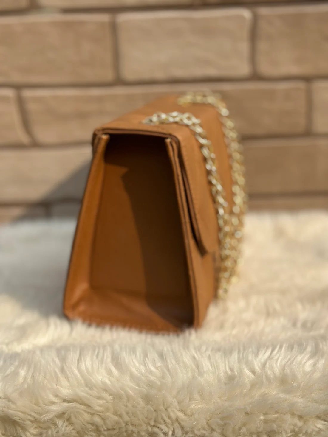 Crossbody Chain Bag “Mustard Matte’