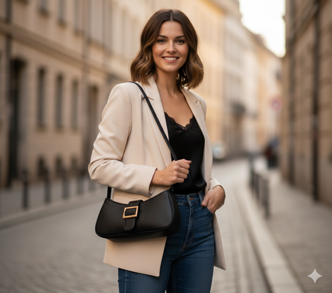 Elegant Black Shoulder Bag