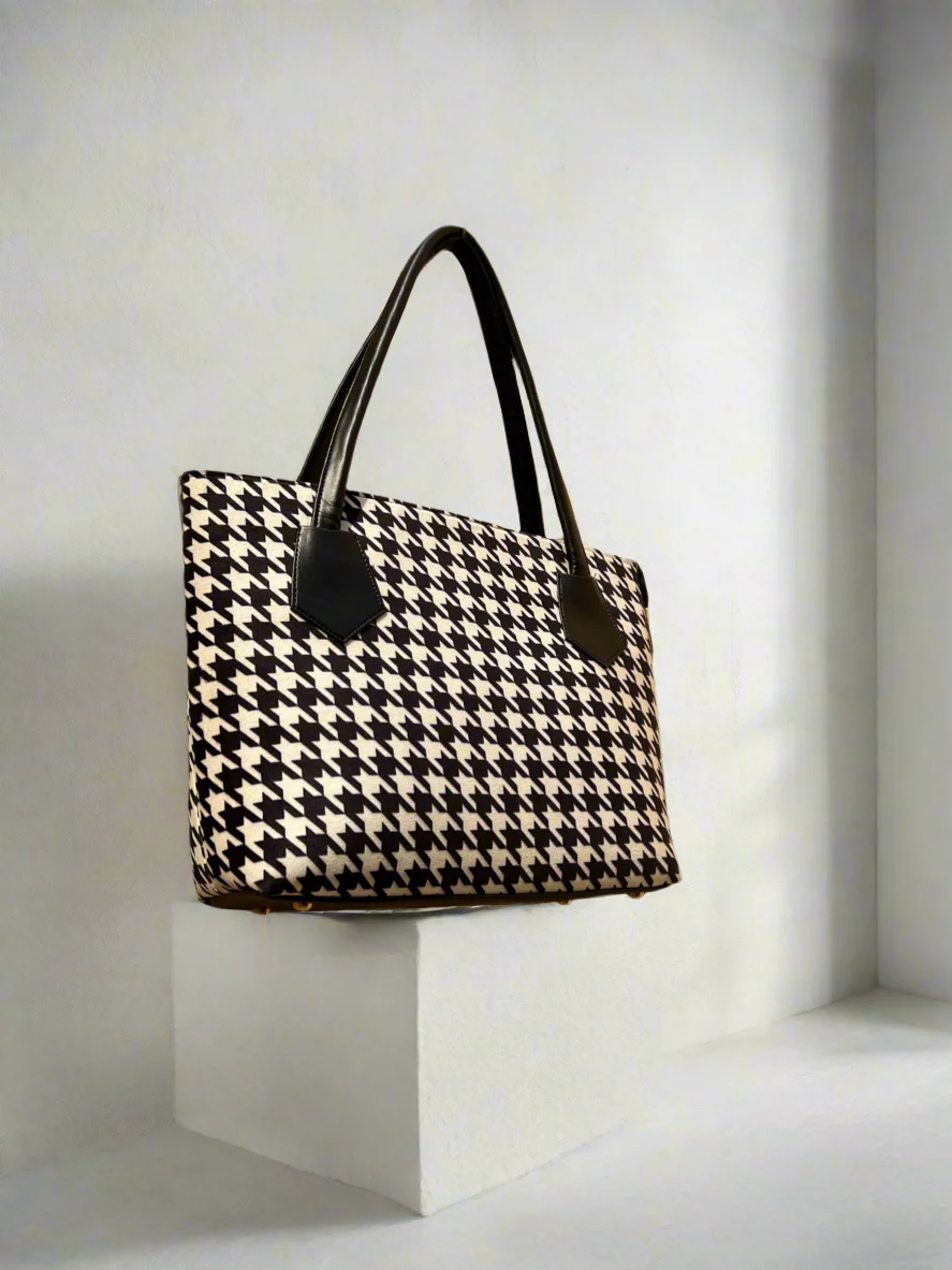 Houndstooth Chic Tote