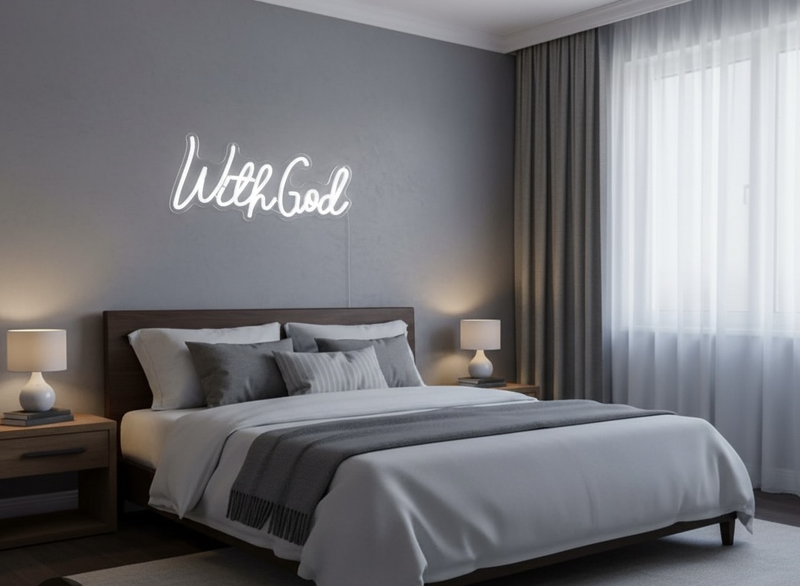 With God Neon Sign