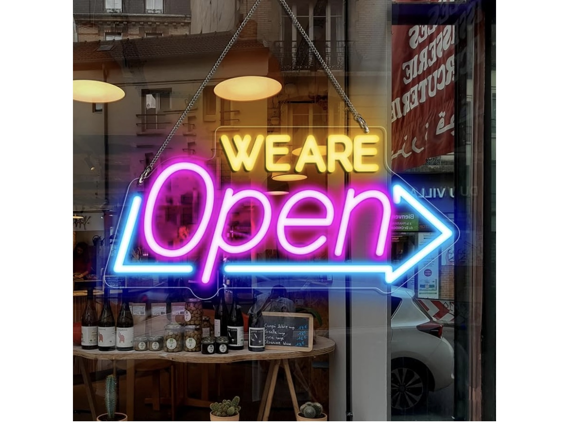 We Are Open Neon Sign
