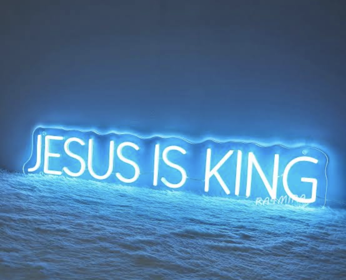 Jesus Is King Neon Sign