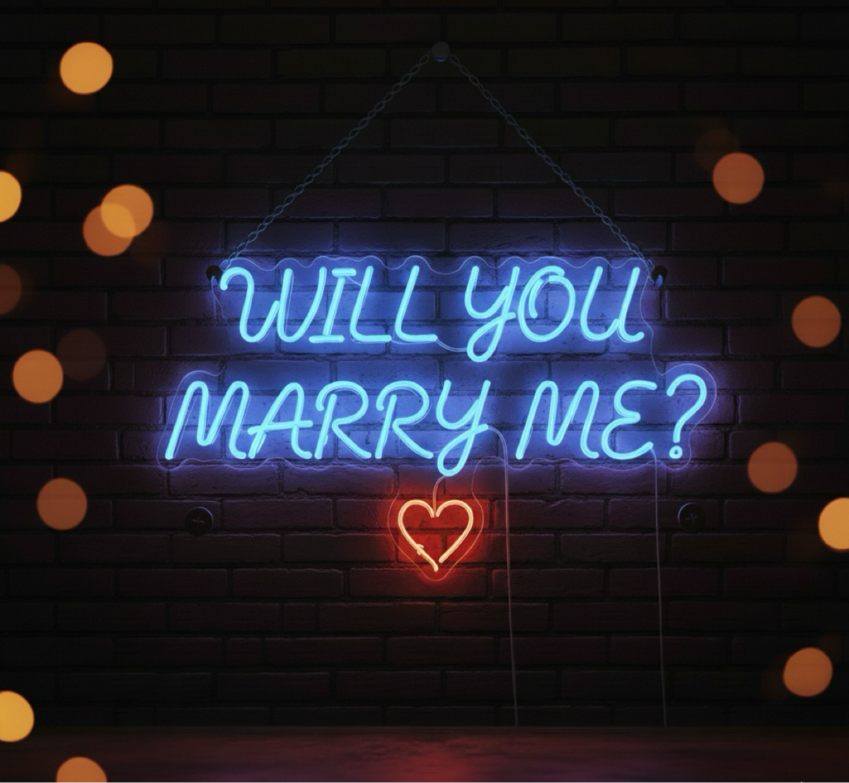 Will You Marry Me? Neon Sign