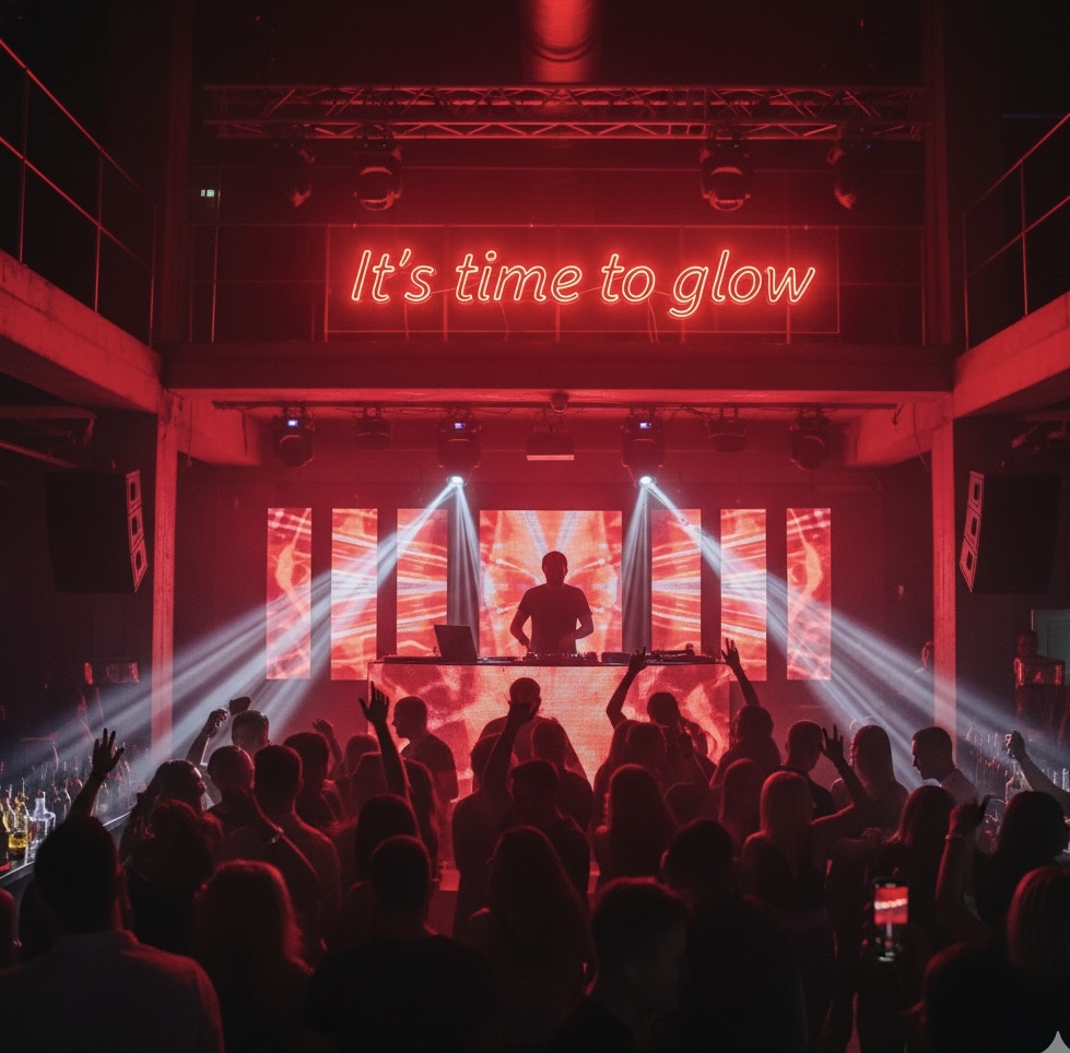 It's time to glow neon sign