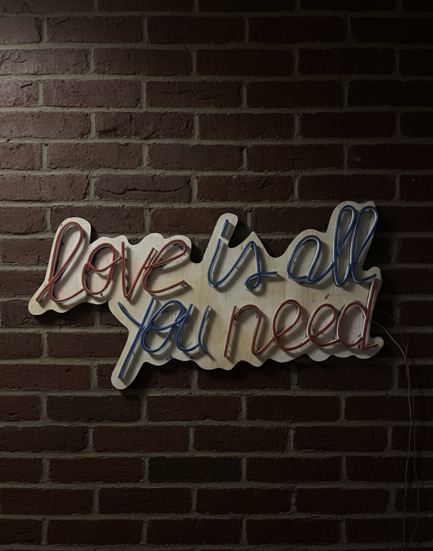 “Love Is All You Need” Neon Sign