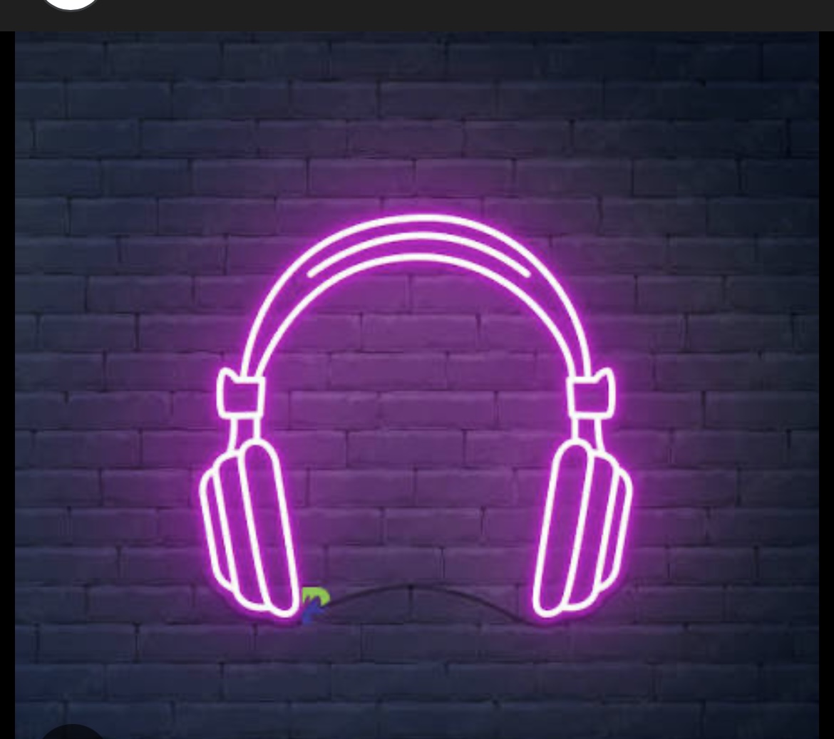 Neon Headphones Sign