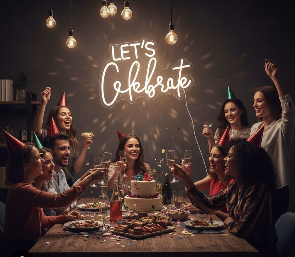 Let's Celebrate Neon Sign