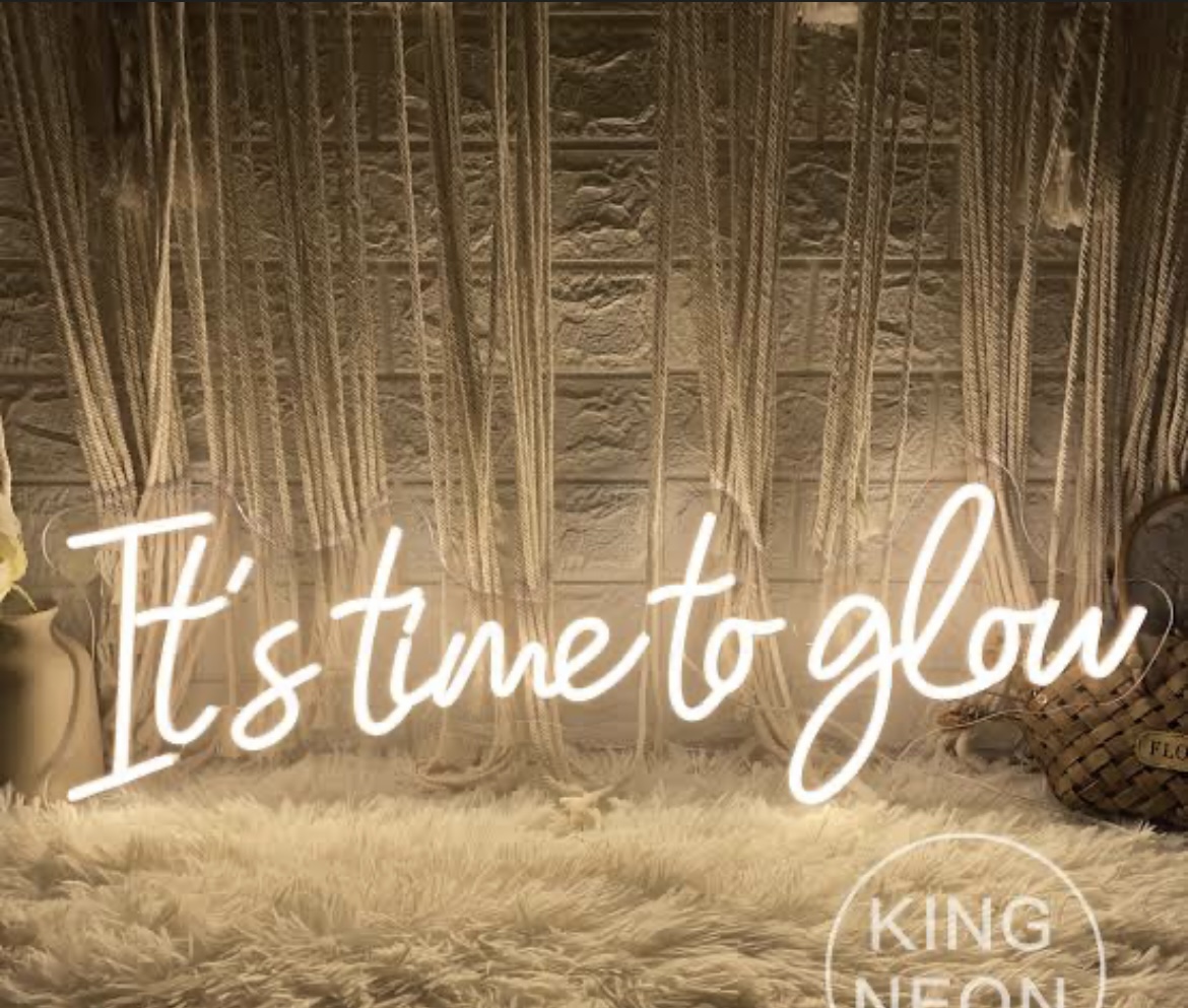 It's time to glow neon sign
