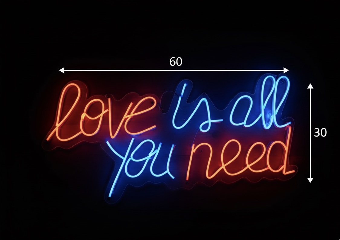 “Love Is All You Need” Neon Sign