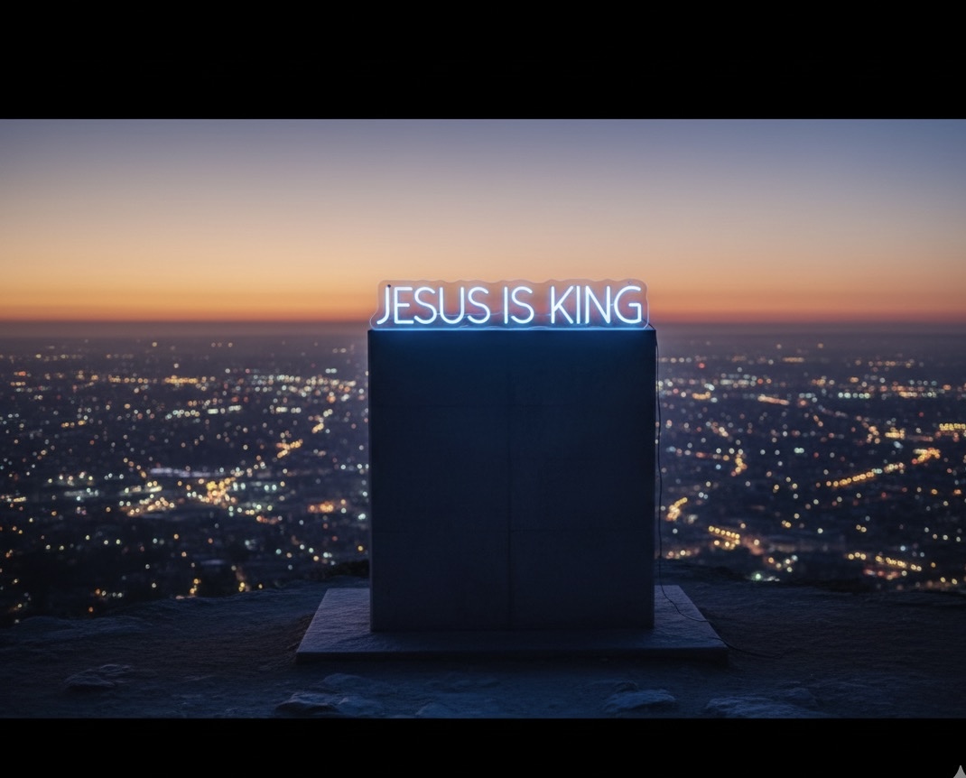 Jesus Is King Neon Sign