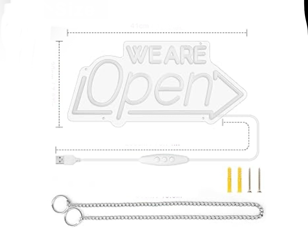 We Are Open Neon Sign
