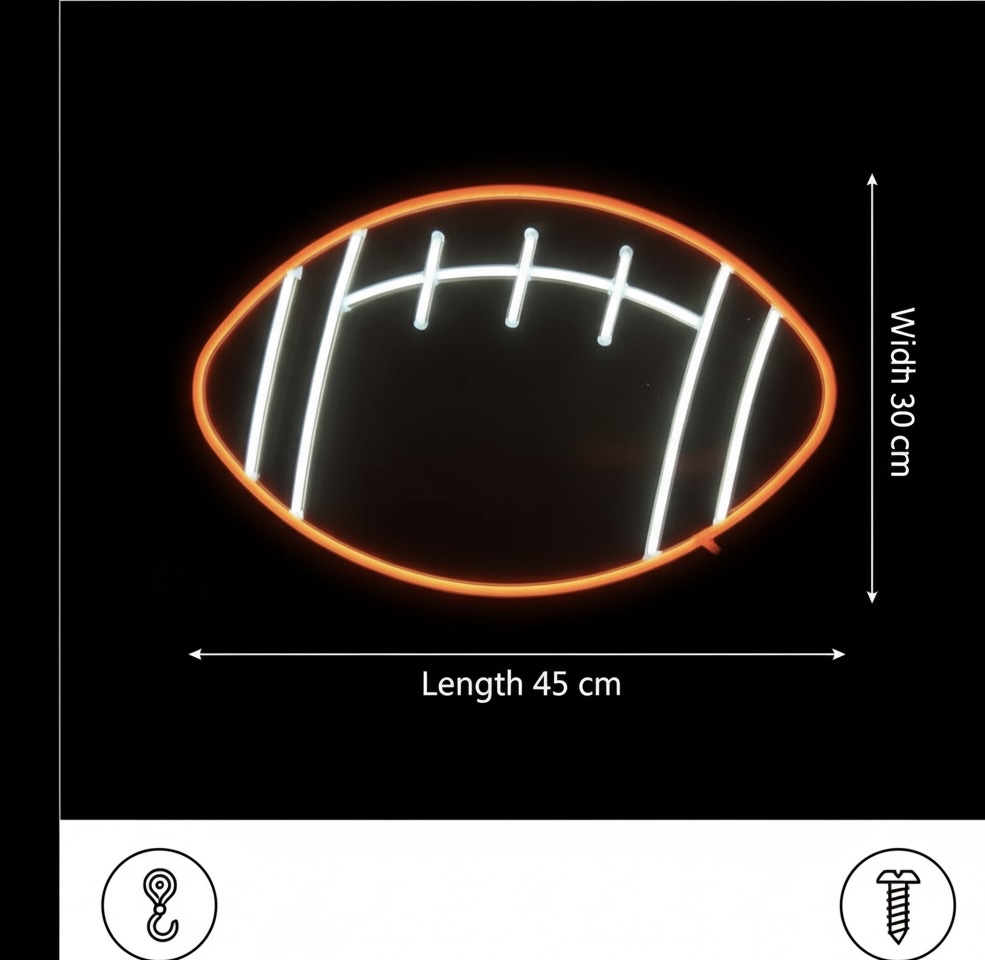 Football Neon Sign
