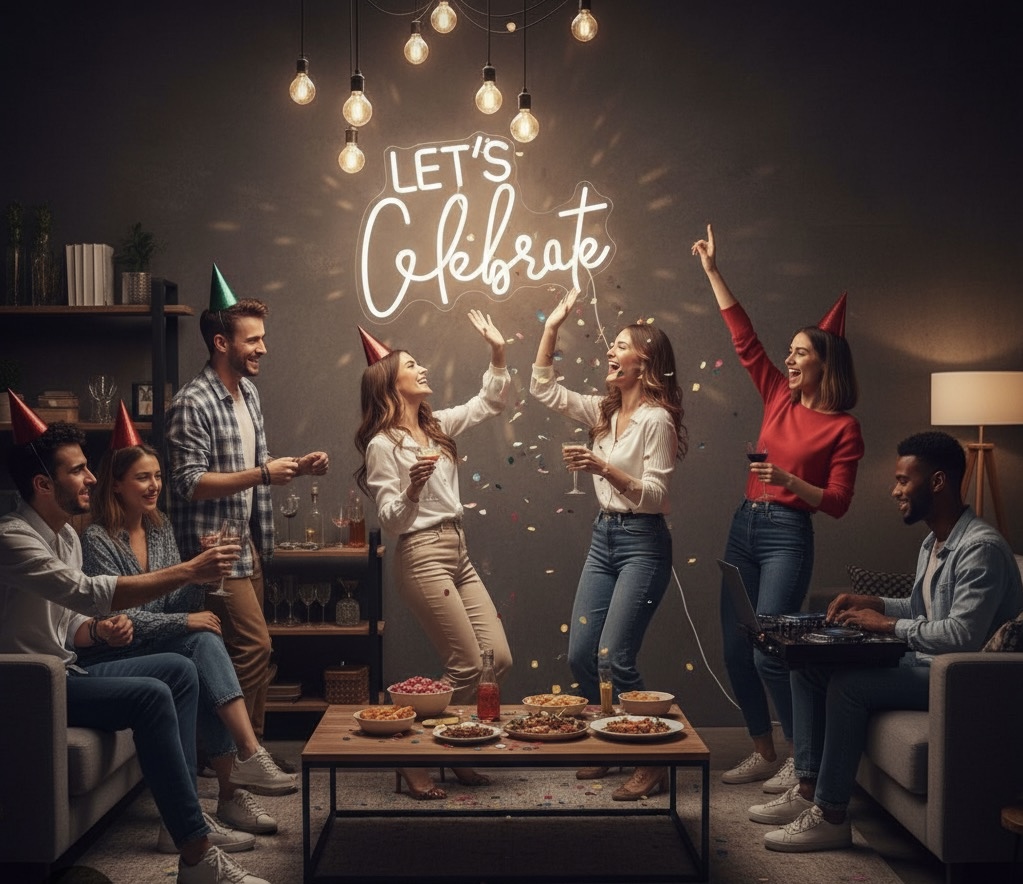 Let's Celebrate Neon Sign