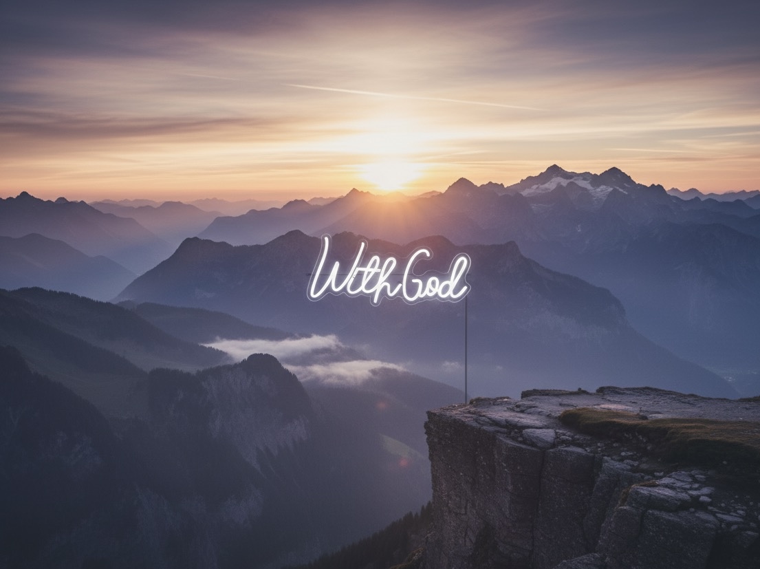 With God Neon Sign