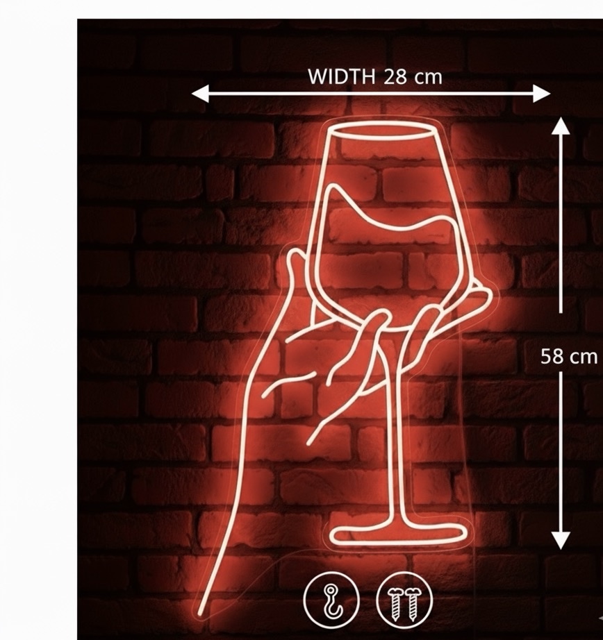 Neon Wine Glass Sign