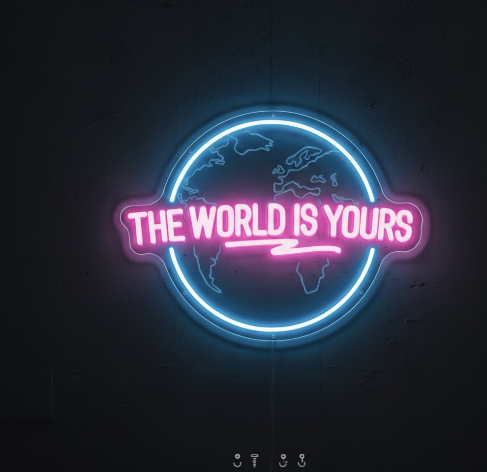 The World Is Yours LED Neon Sign