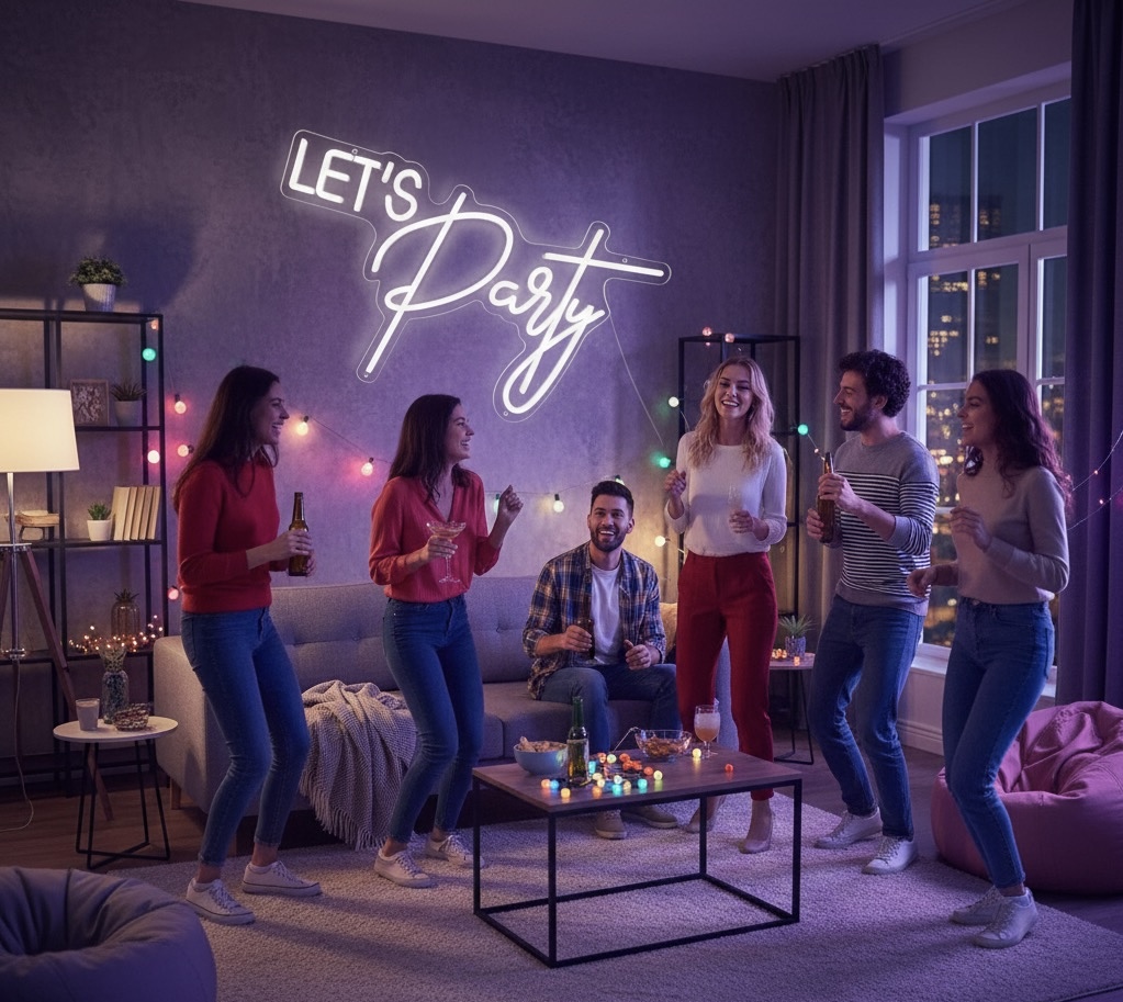 Let's Party Neon Sign