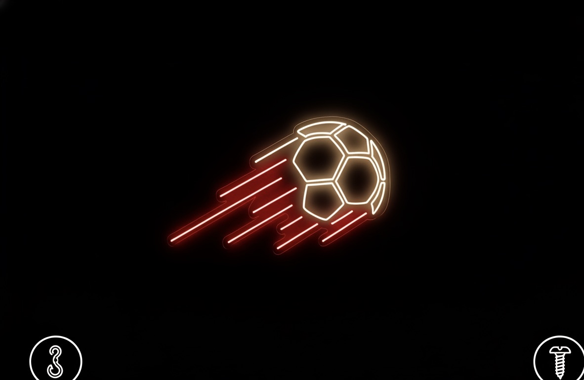 Soccer Ball Neon Wall Light