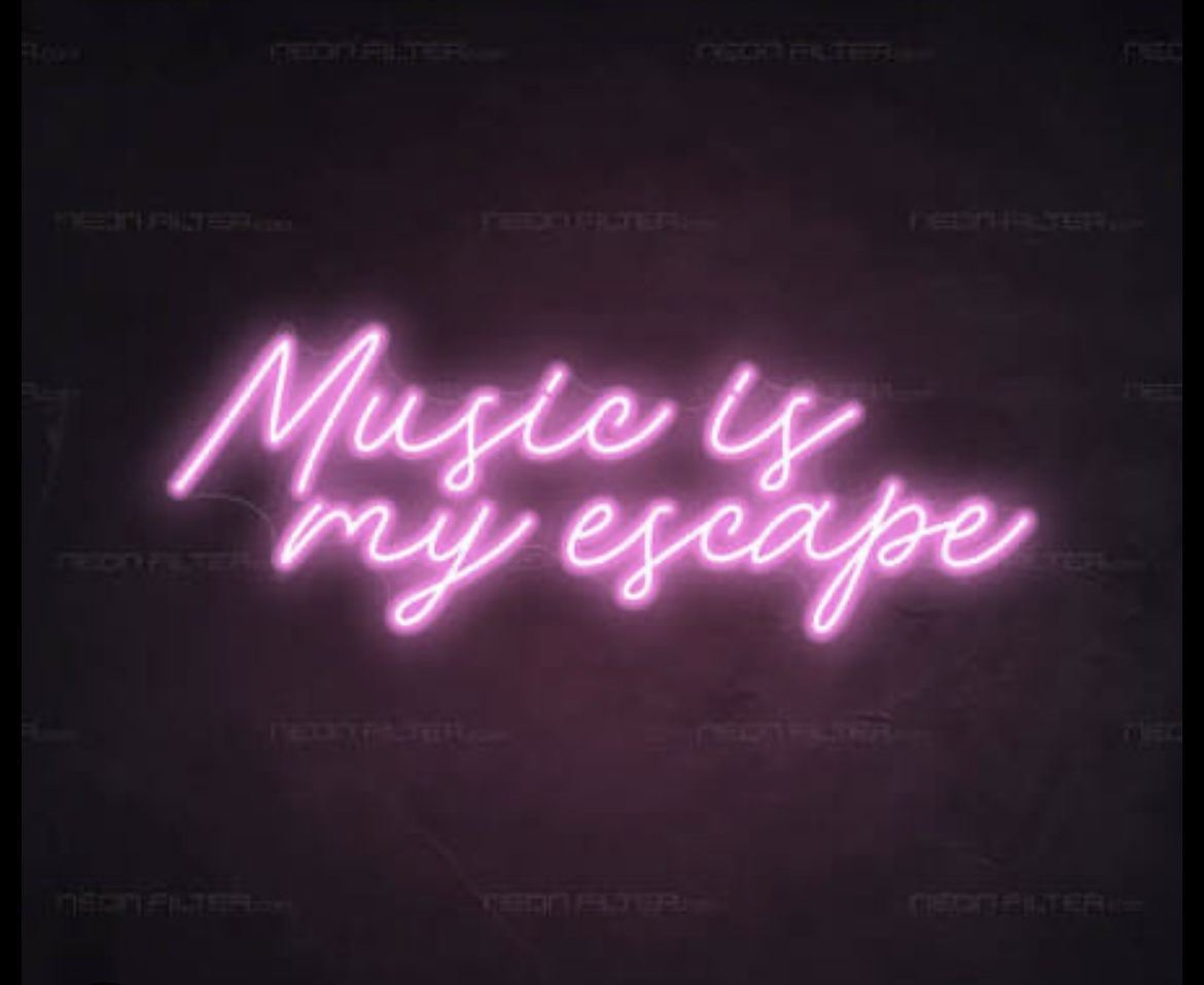 Music Is My Escape Neon Sign
