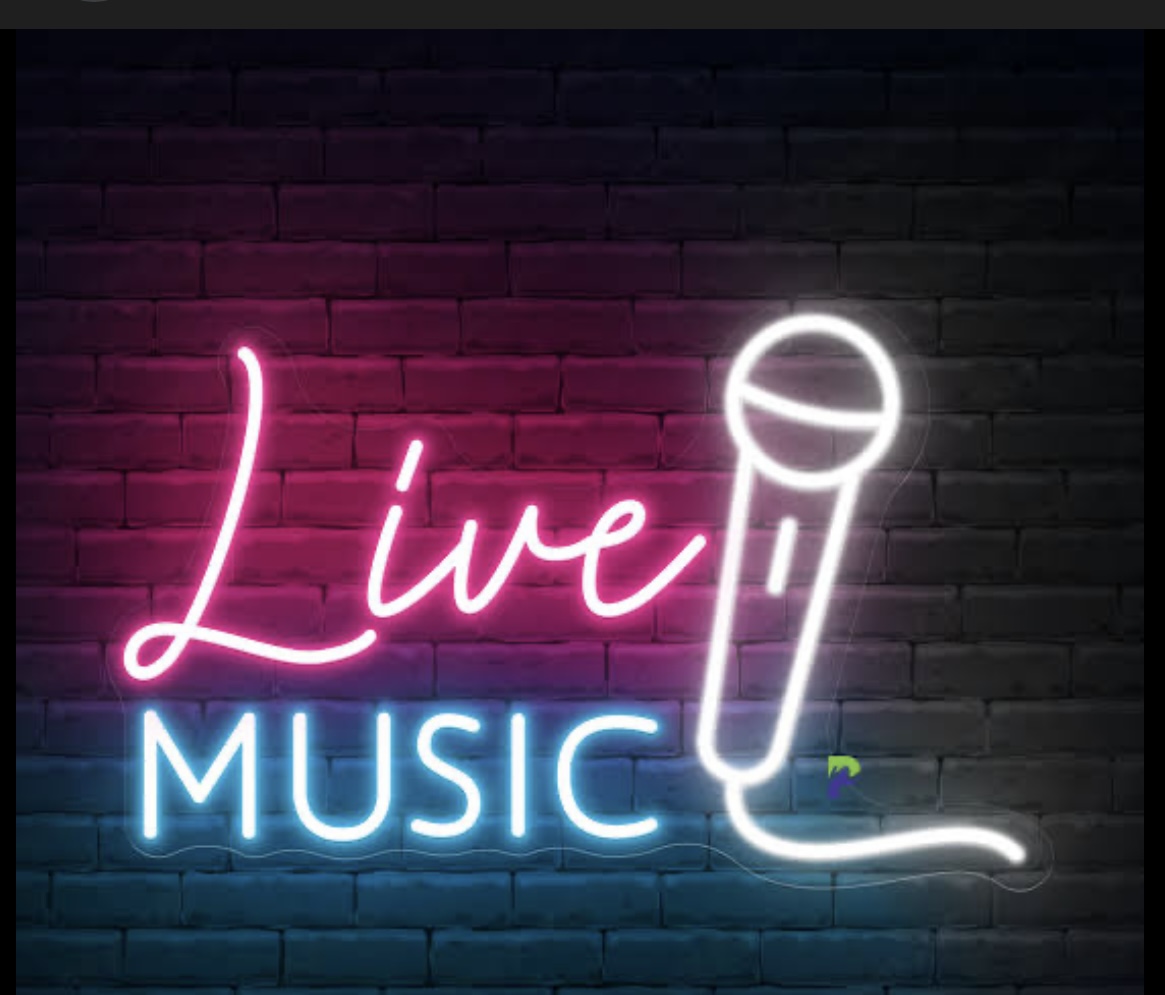 Neon Live Music Sign