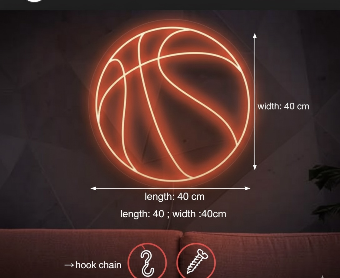 Basketball Neon Wall Light