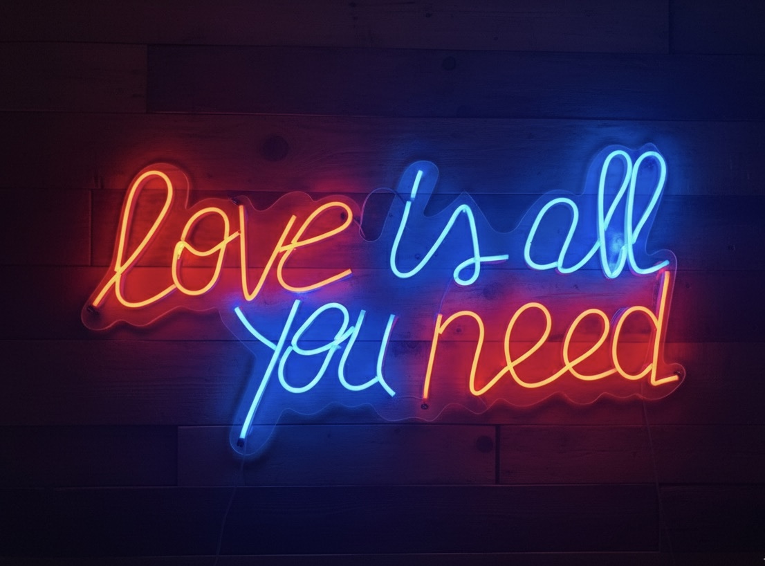 “Love Is All You Need” Neon Sign