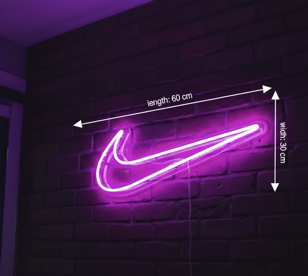 Neon Nike Swoosh Sign