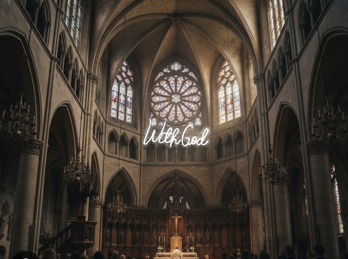 With God Neon Sign