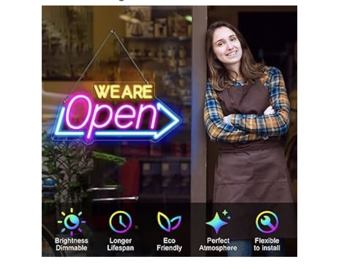 We Are Open Neon Sign