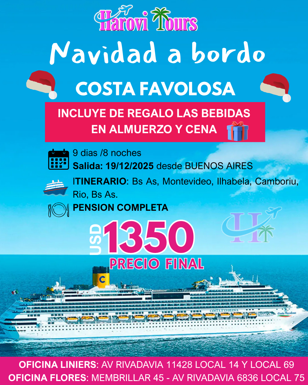 Costa Favolosa Christmas Cruise