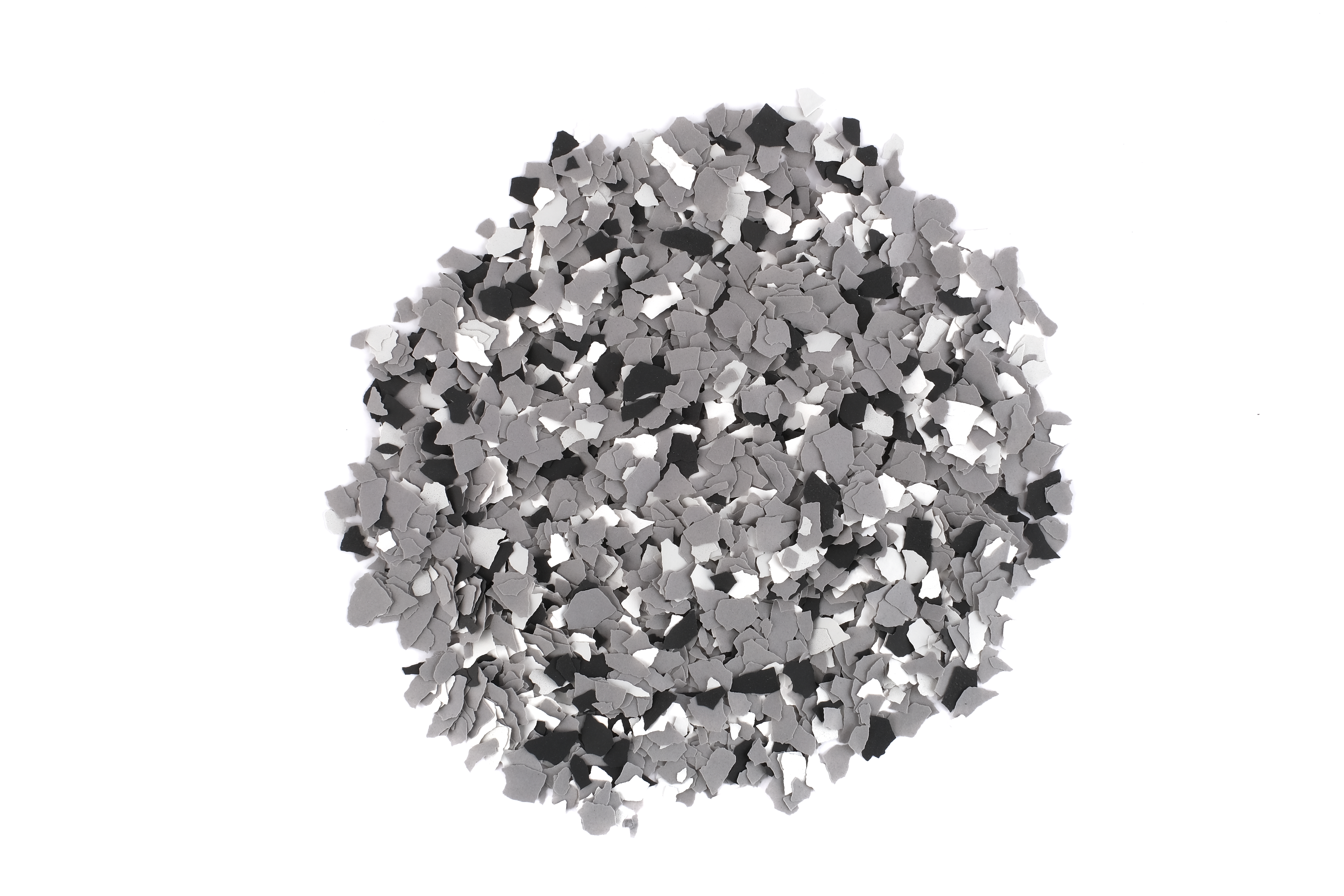 Gray and Black Decorative Flakes