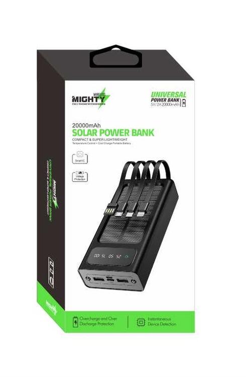 Banco de energía solar de 20000mAh