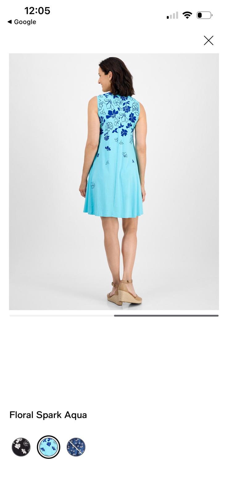 Vestido Floral Spark Aqua