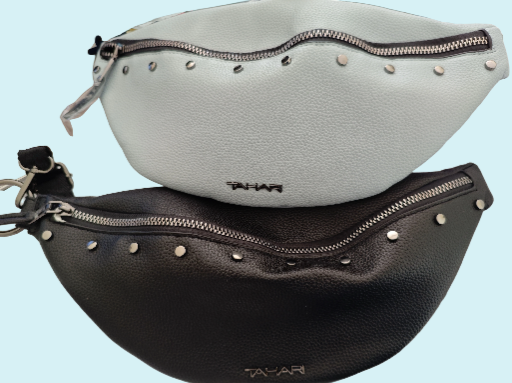 Cangurera de cuero Tahari