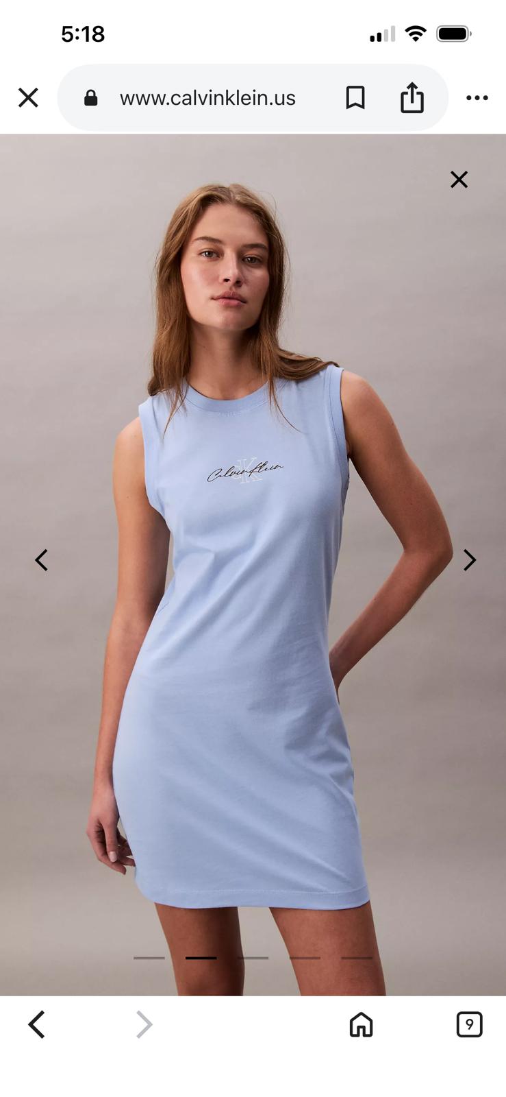 Vestido Calvin Klein azul claro