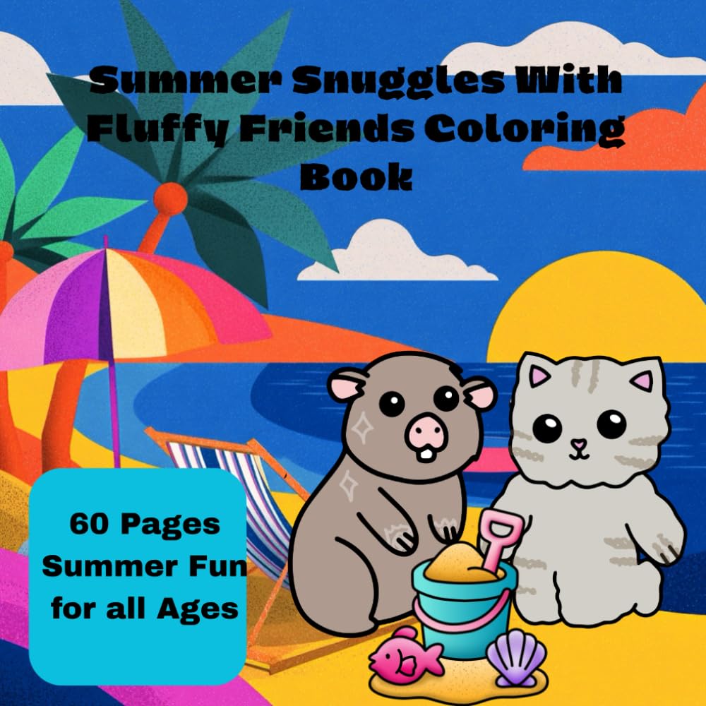 Summer Snuggles With Fluffy Friends Coloring Book