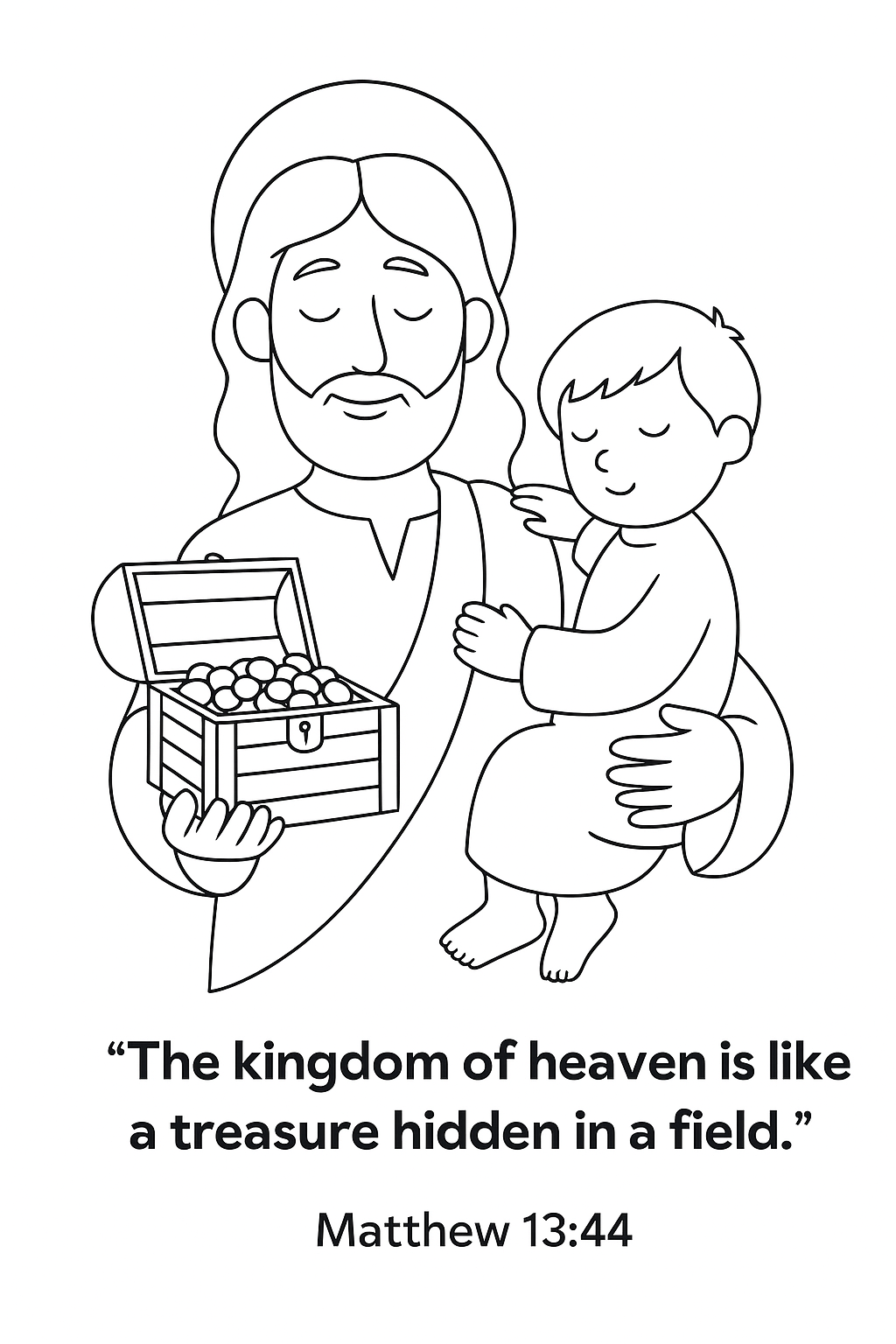 You are Jesus' treasure coloring sheet