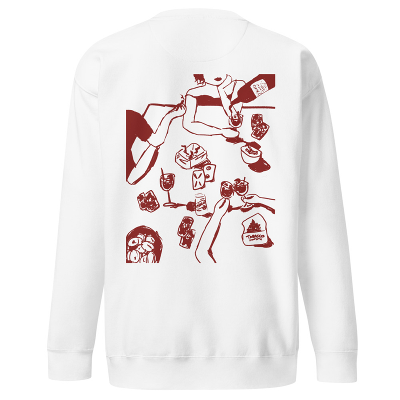 'la dolce vita (easy version) - graphic white sweatshirt