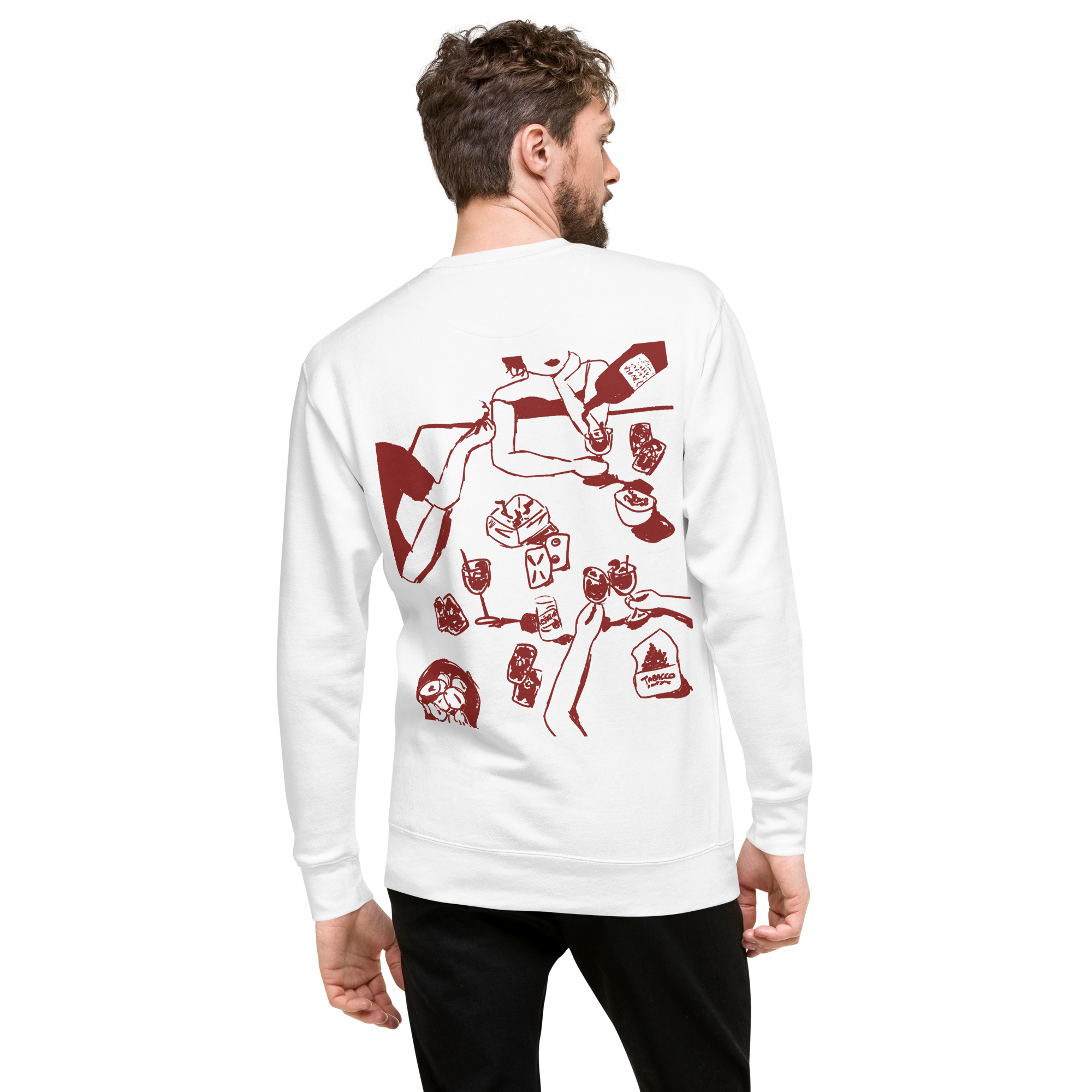 'la dolce vita (easy version) - graphic white sweatshirt