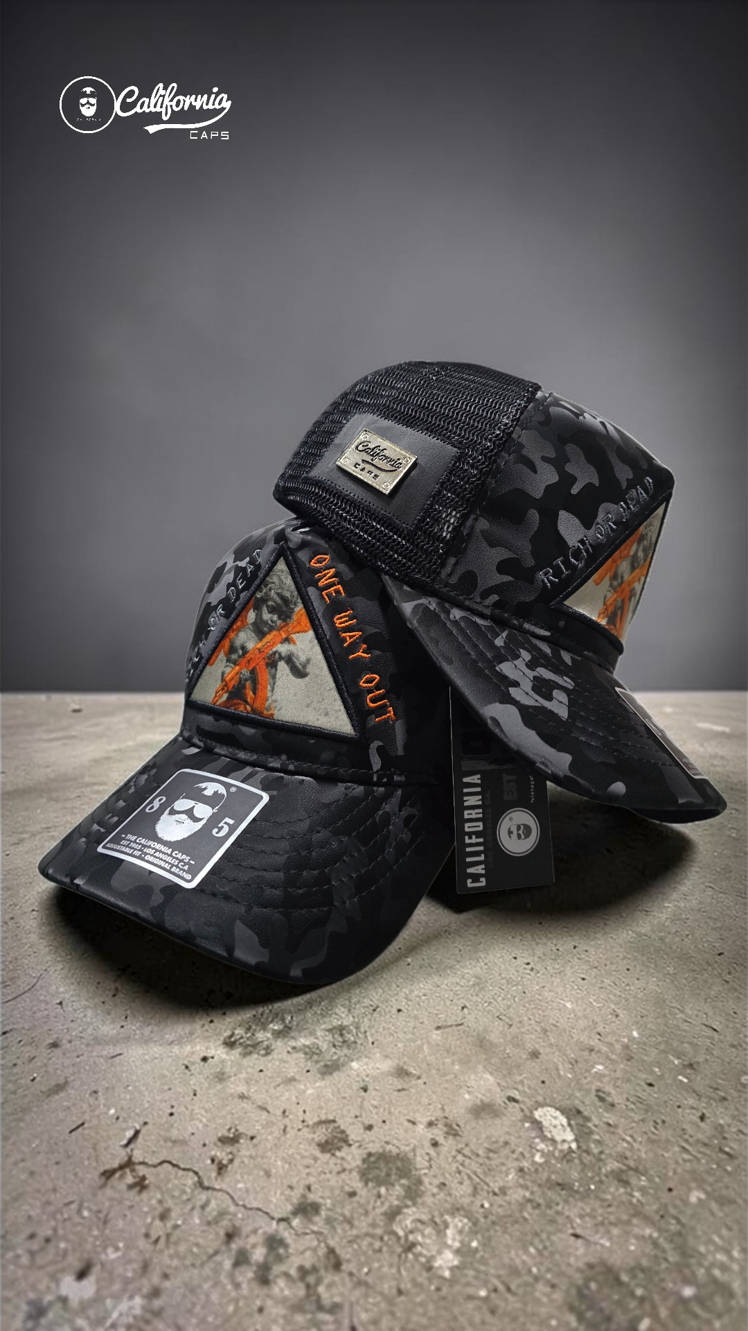 Gorra Camo Negra California