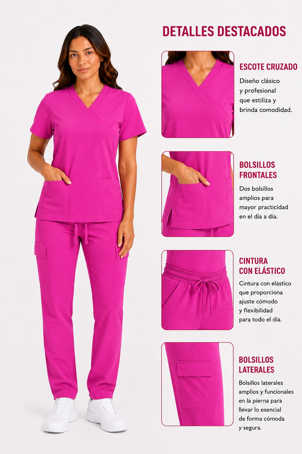 Uniforme médico fucsia