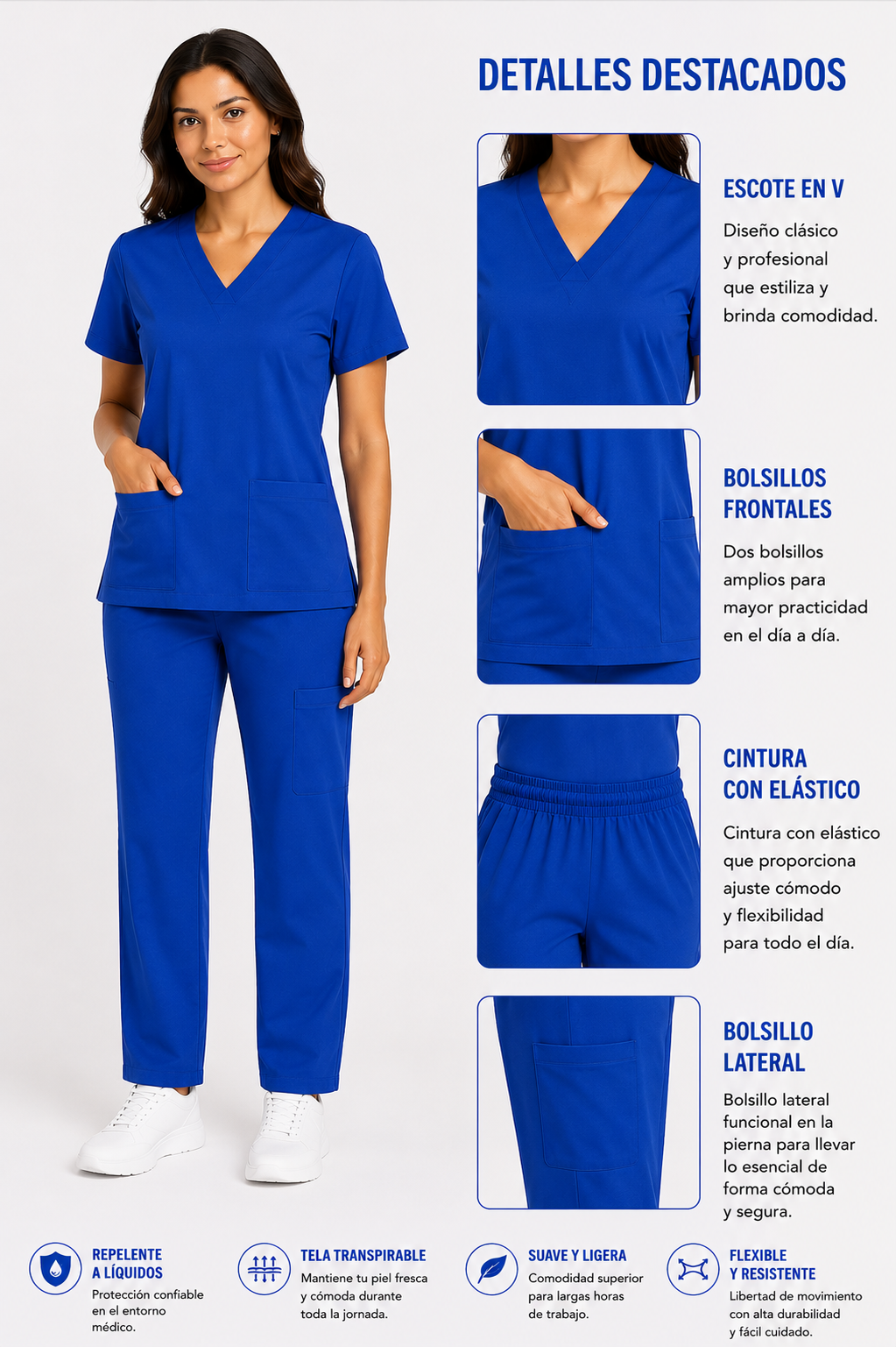 PIJAMA QUIRURGICA AZUL REY 