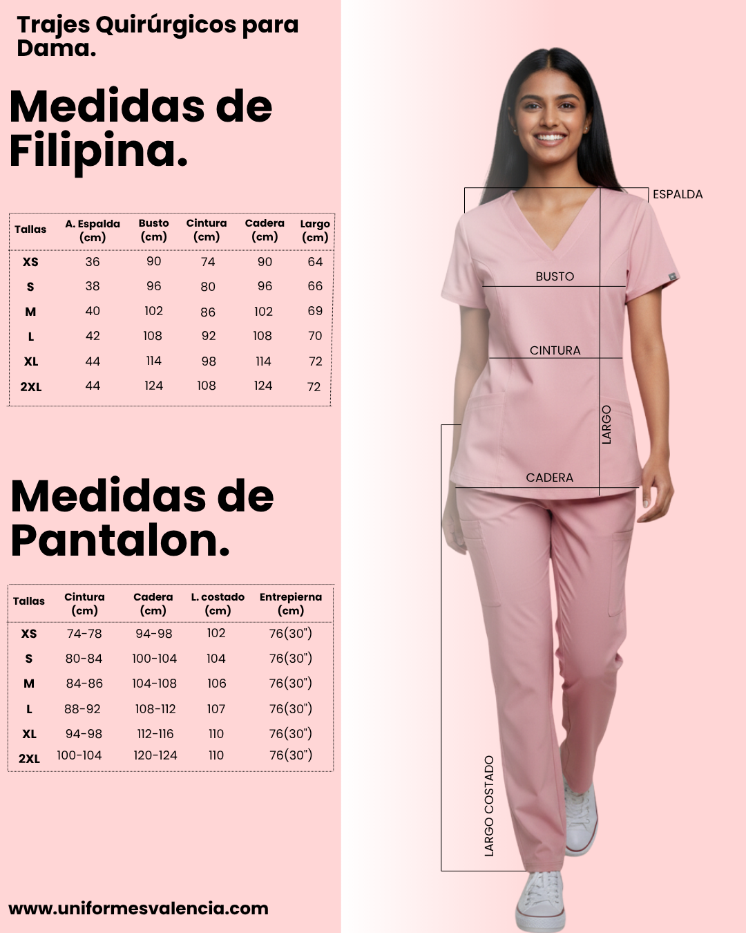 Uniforme quirurgico repelente rosa palo