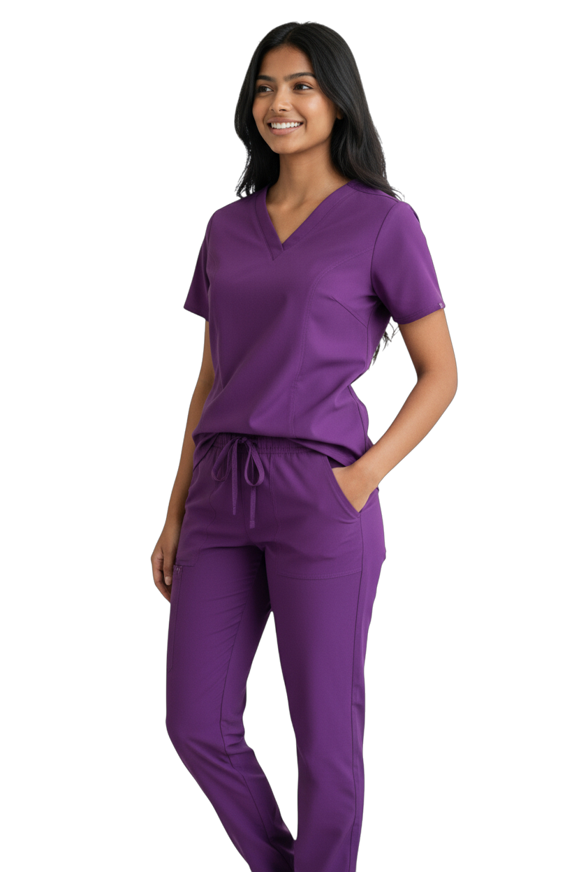 Uniforme médico repelente morado