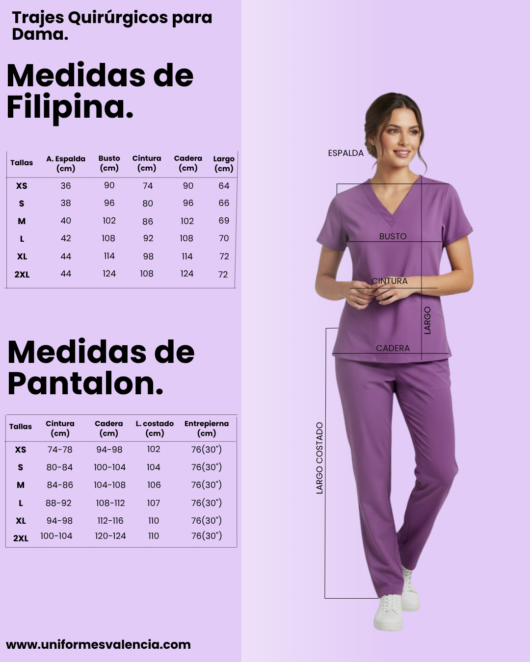 Uniforme médico repelente morado